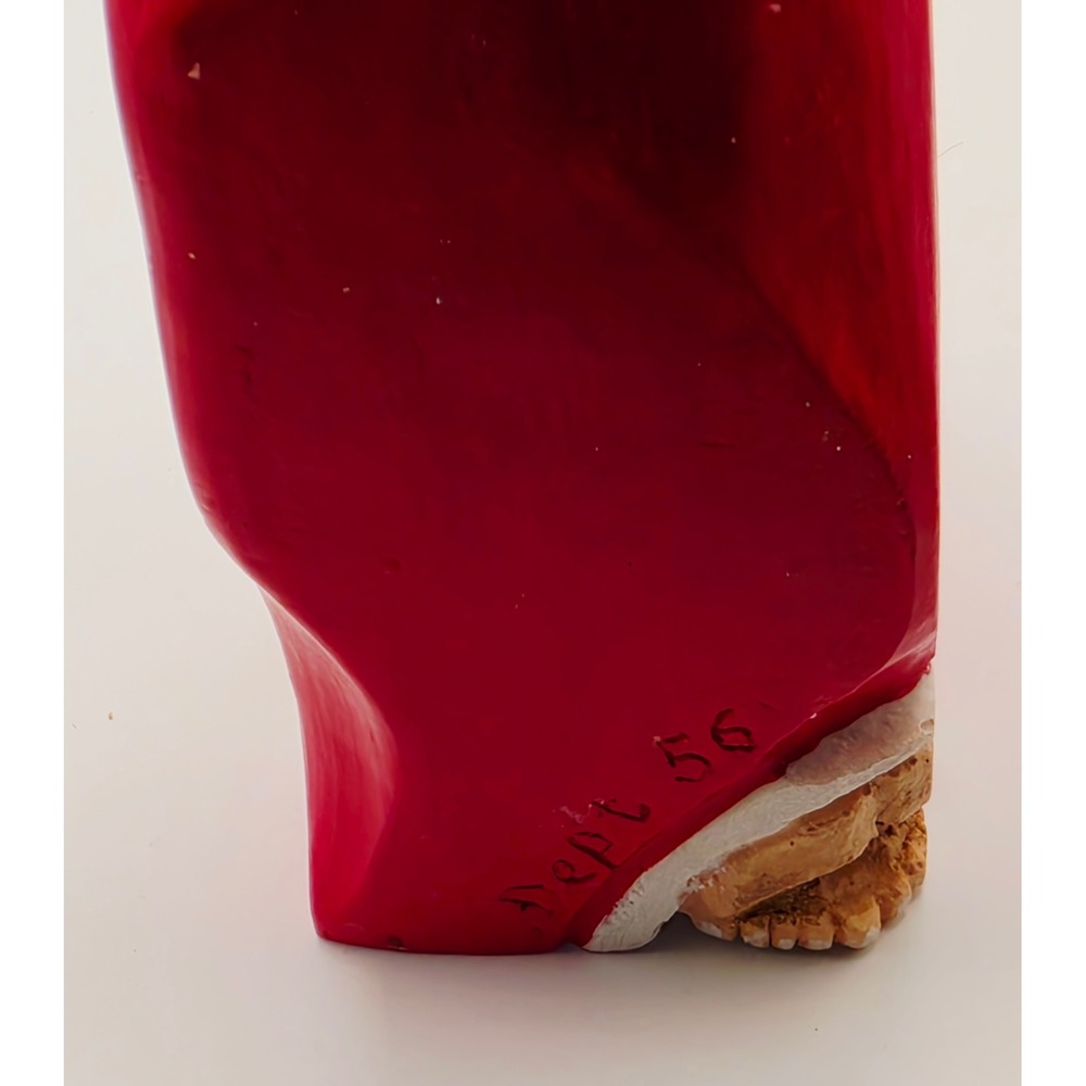 Department 56 Hand Painted Santa Claus Figurine Folk Art Style Holding Boots - Picture 6 of 11